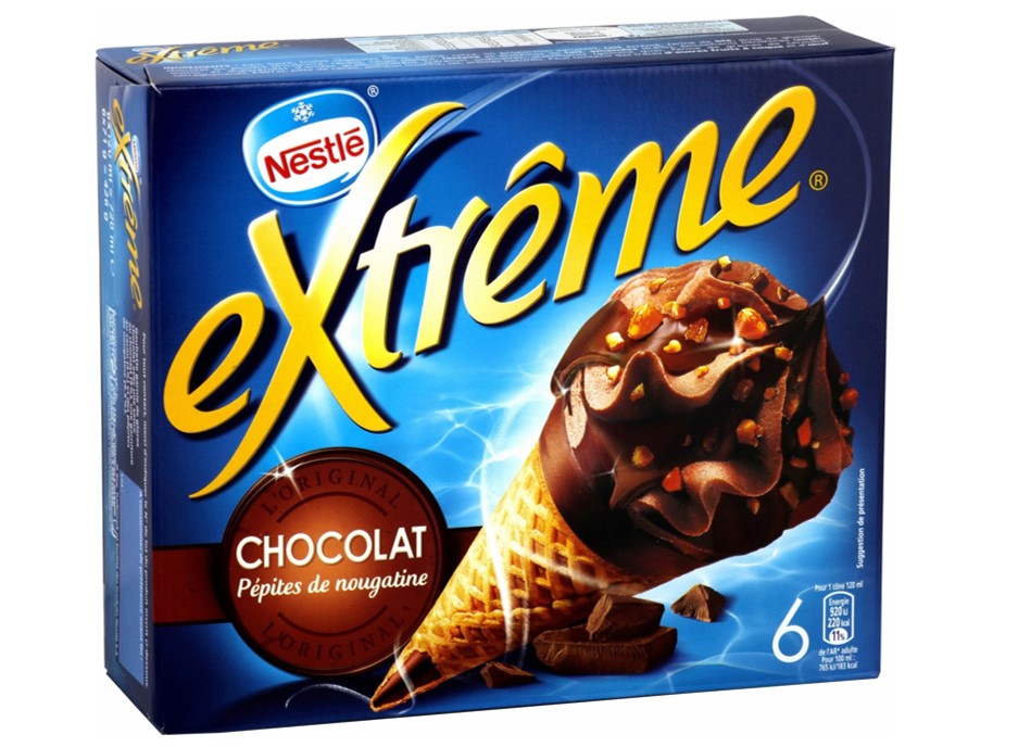 Glace Cone Chocolat Pepites Nougatine Extreme