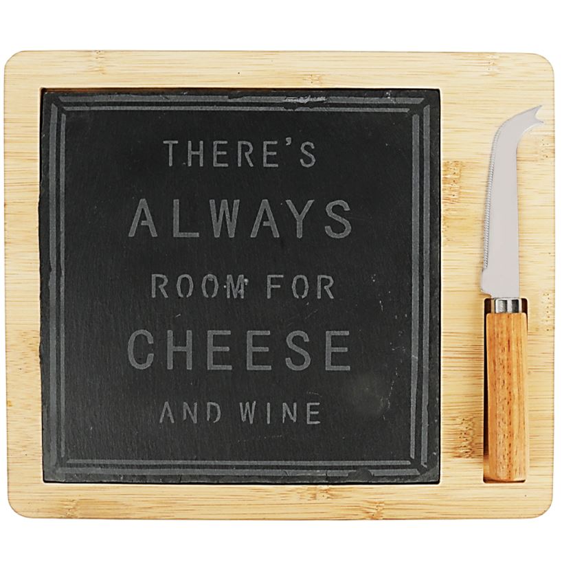 Planche a decouper avec 1 couteau a fromages