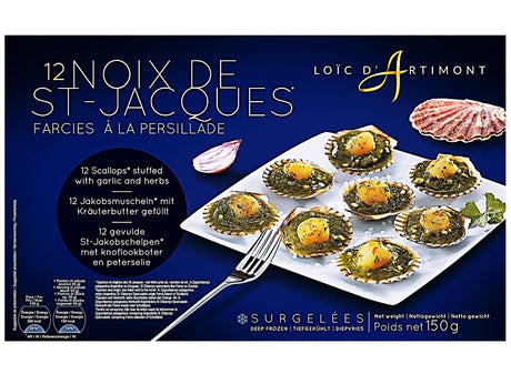 12 Noix De Saint-Jacques Farcies A La Persillade