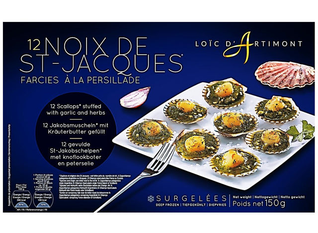 12 Noix De Saint-Jacques Farcies A La Persillade