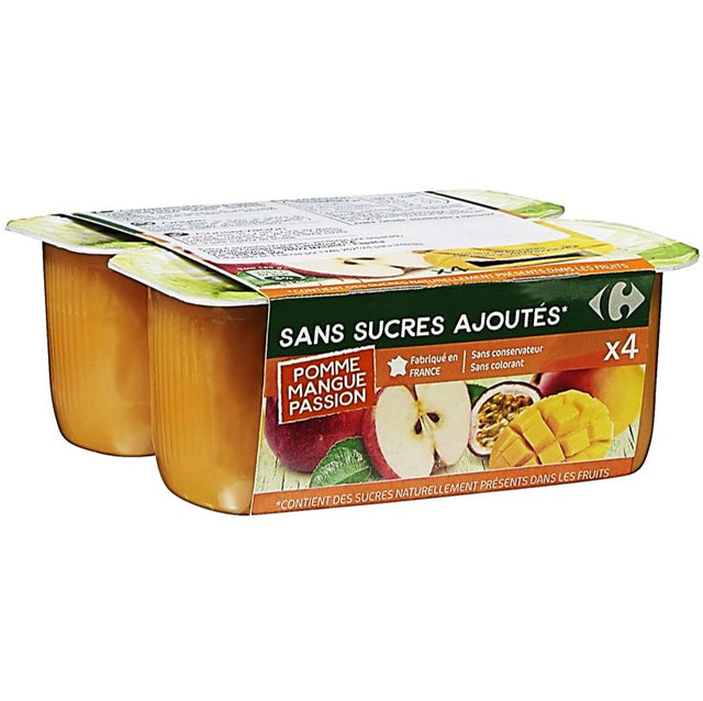 Compote pomme mangue sans sucres ajoutes