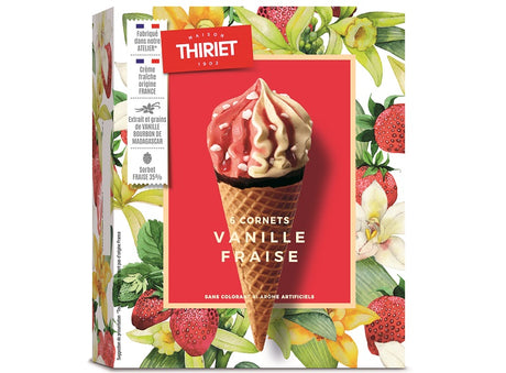 6 Cornets Classico Vanille-Fraise