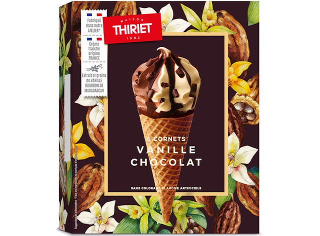 6 Cornets Classico Vanille-Chocolat