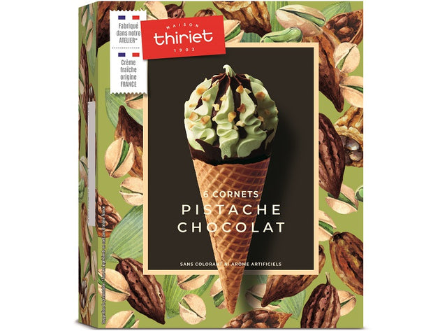 6 Cornets Classico Pistache Chocolat