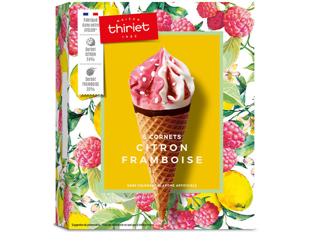 6 Cornets Classico Citron Framboise