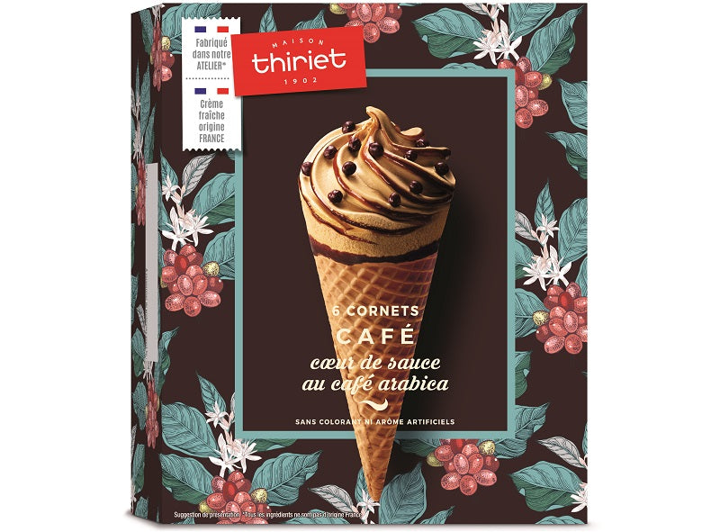 6 Cornets Cafe Saveur Moka