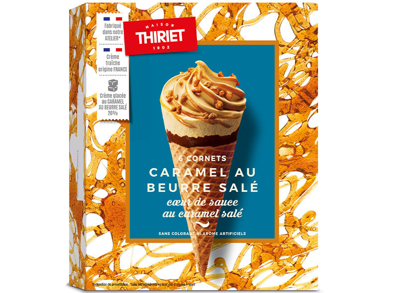 6 Cornets Caramel Au Beurre Sale