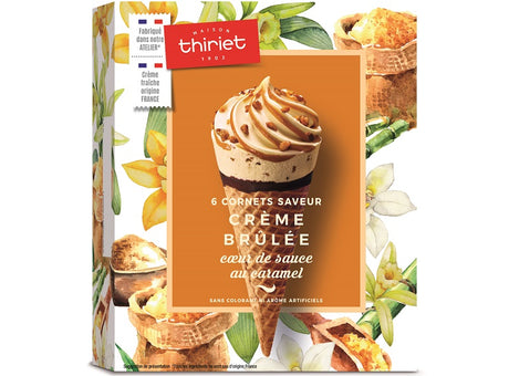 6 Cornets Saveur Creme Brulee
