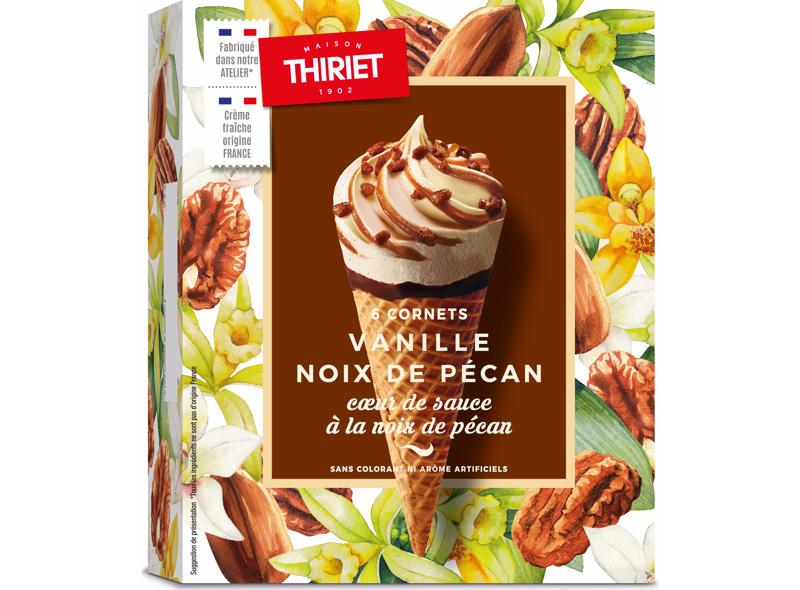 6 Cornets Vanille-Pecan