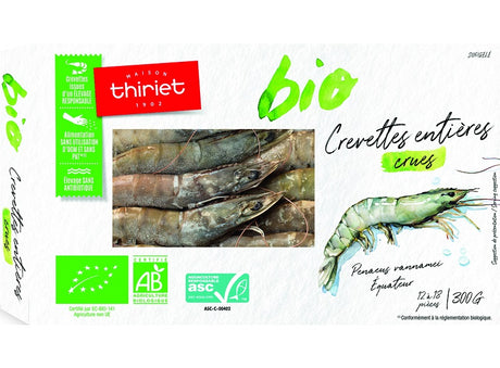 Crevettes entieres crues BIO