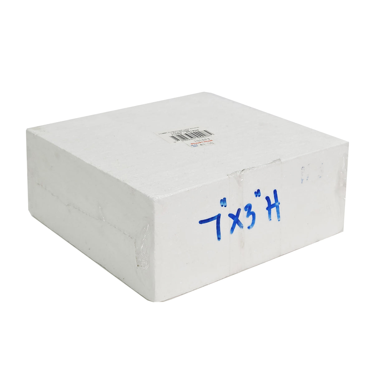 STYROFOAM CAKE SQUARE 7" X 3"H (#201898)