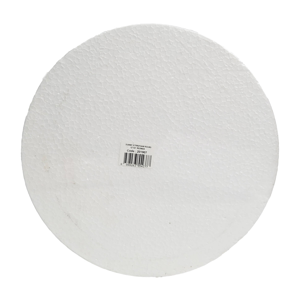 STYROFOAM CAKE ROUND 12" X 4" (#201907)