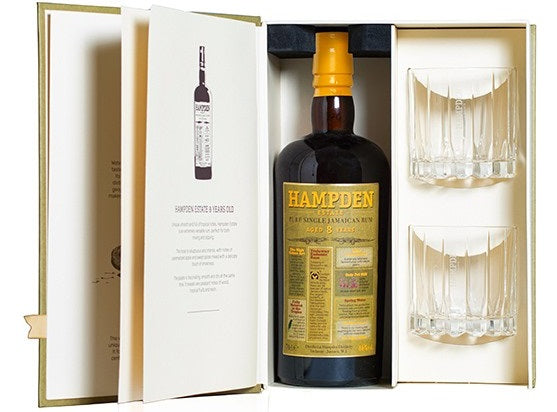 Coffret Rhum 8 Ans Avec 2 Verres Degustation