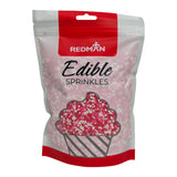 RED, PINK & WHITE MICRO HEART SPRINKLES 4MM 500G (#203493)