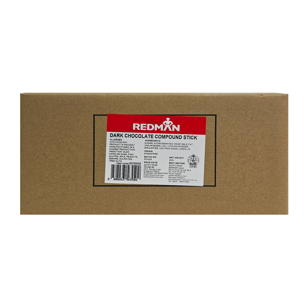 DARK CHOCOLATE COMPOUND STICK 2KG (#203502)