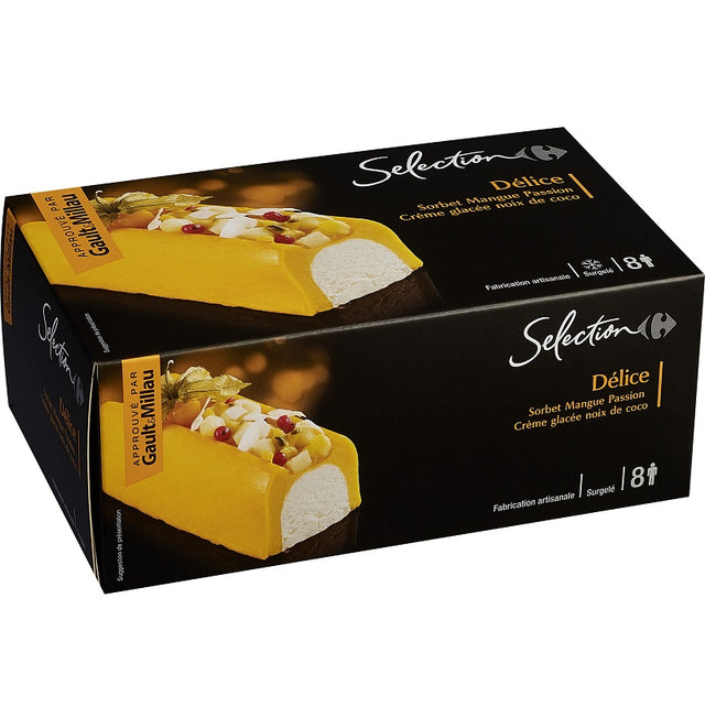 Buche glacee delice mangue passion coco