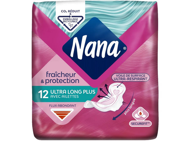 Serviettes Hygieniques Avec Ailettes Ultra Long Plus