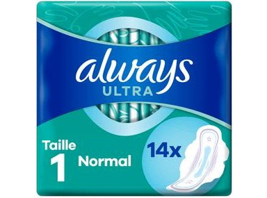 Serviettes Hygieniques Avec Ailettes Ultra Normal, Taille 1