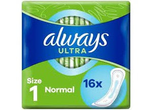 Serviettes Hygieniques Sans Ailette Ultra Normal, Taille 1
