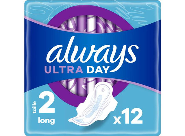 Serviettes Hygieniques Avec Ailettes Ultra Long, Taille 2