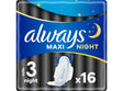 Serviettes Hygieniques Avec Ailettes Maxi Night, Taille 3