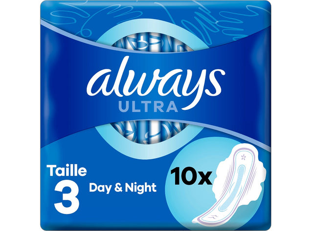 Serviettes Hygieniques Avec Ailettes Ultra Day & Night, Taille 3