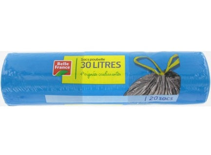 Sacs Poubelle Avec Poignees Coulissantes 30L