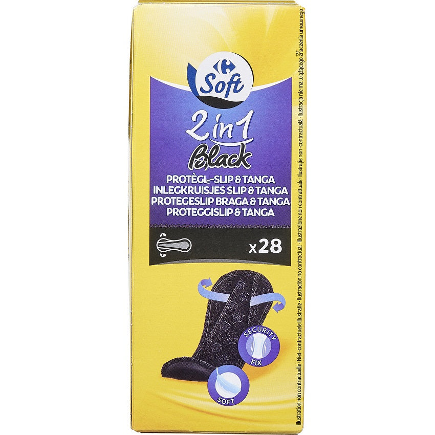 Protege-Slip Et Tanga 2En1 Black