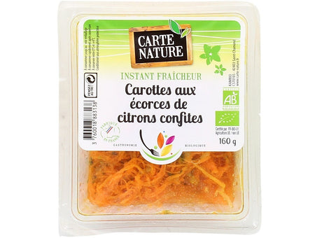 Carottes Rapees Aux Ecorces De Citrons Confites Bio