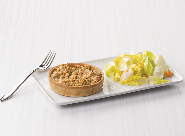Tarte crumble ricotta courgette epinard