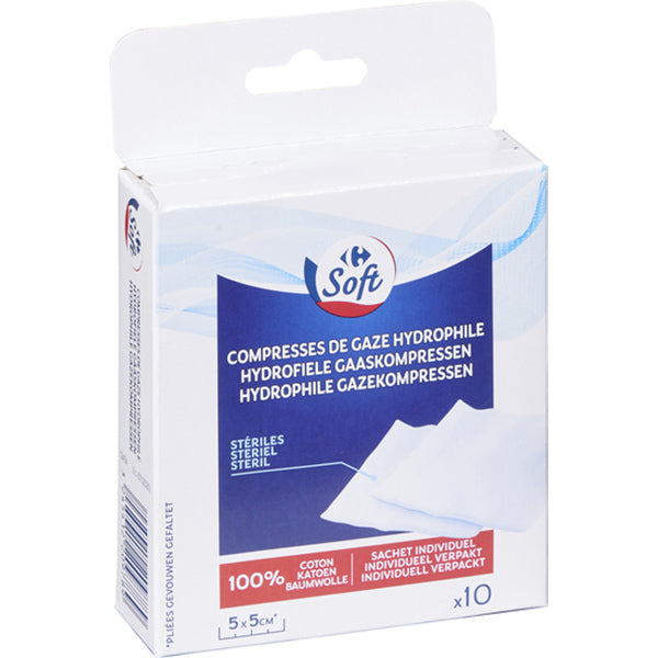 Compresses de gaze hydrophile