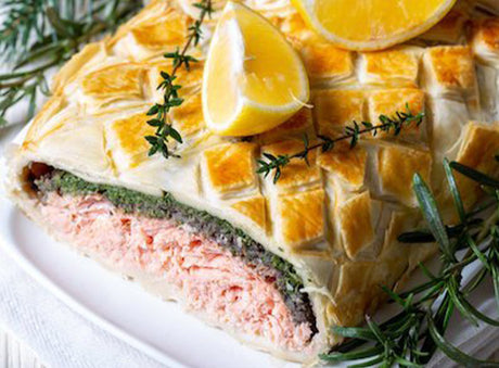 Coulibiac De Saumon Aux Epinards Cremeux