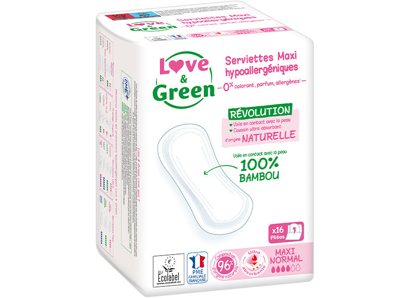 Serviettes Hypoallergeniques Eco ”Maxi Normal”