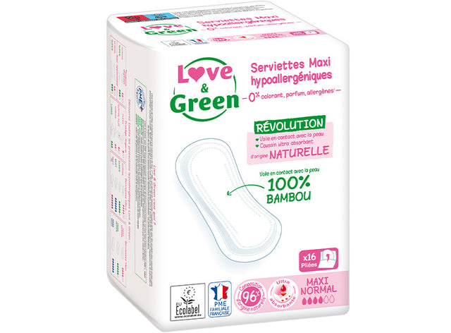 Serviettes Hypoallergeniques Eco ”Maxi Normal”