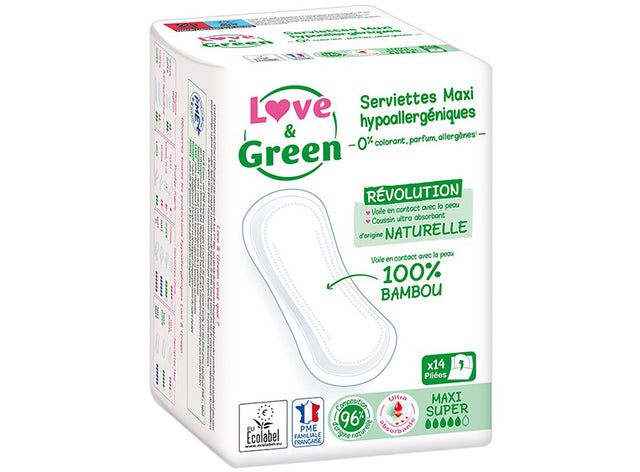 Serviettes Hypoallergeniques Eco ”Maxi Super”