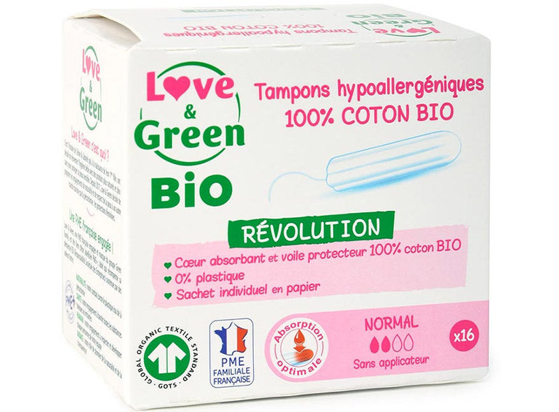 Tampons En Coton Sans Applicateur ”Regular” Bio