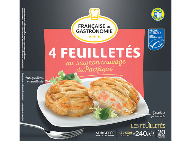 4 Feuilletes Au Saumon Sauvage Du Pacifique