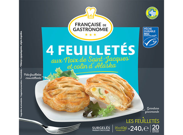 4 Feuilletes Aux Noix De Saint-Jacques Et Colin