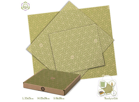 3 Emballages alimentaires reutilisables a la cire d’abeille - Set A