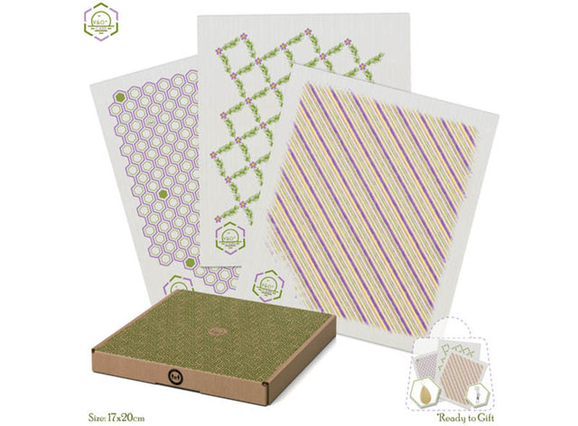 3 Chiffons de nettoyages reutilisables suedois - Set B