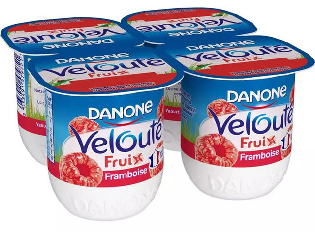 Yaourt A La Framboise Mixe Brasse Veloute Fruix