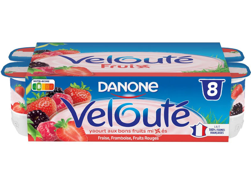 Yaourt Aux Fruits Rouges Mixes Brasses Veloute Fruix