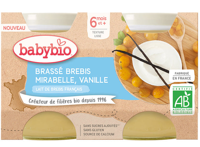 Petits Pots De Brasse Brebis Mirabelle Vanille Bio