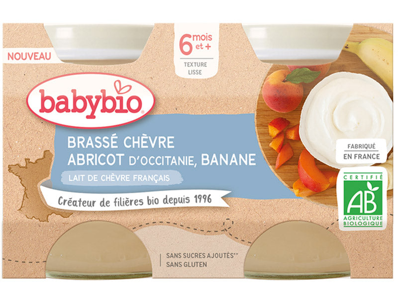 Petits Pots De Brasse Chevre Abricot Banane Bio