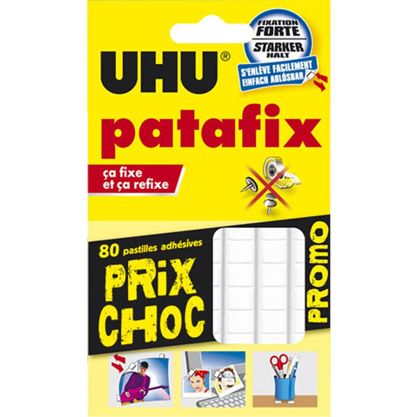 Patafix Blanc 80 Pastilles Adhesives Repositionnables