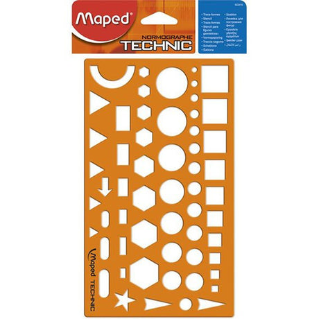 Normographe Pochoir Orange