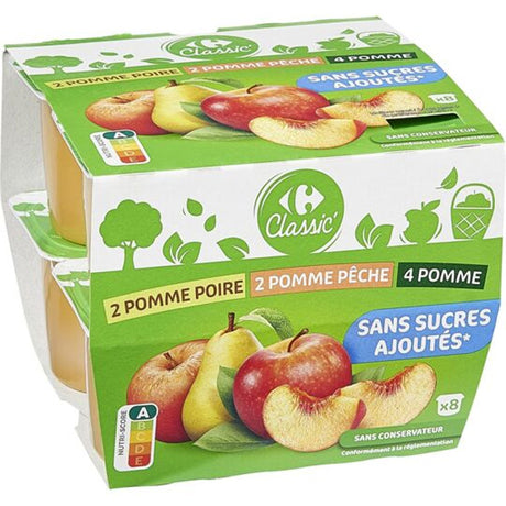 Assortiment De Purees De Fruits Sans Sucres Ajoutes