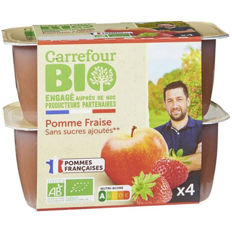 Desserts Pomme Fraise Sans Sucres Ajoutes Bio