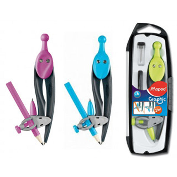 Compas Coffret 3 Pieces Graphic Violet