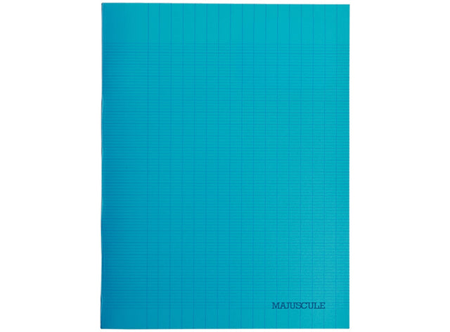 Cahier Bleu Piqure Seyes 96 Pages, Couverture Polypropylene 17X22 Cm